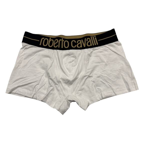 13-69 ROBERTO CAVALLI Men's NWT Cotton Boxer Brief Underwear White M - Picture 2 of 7